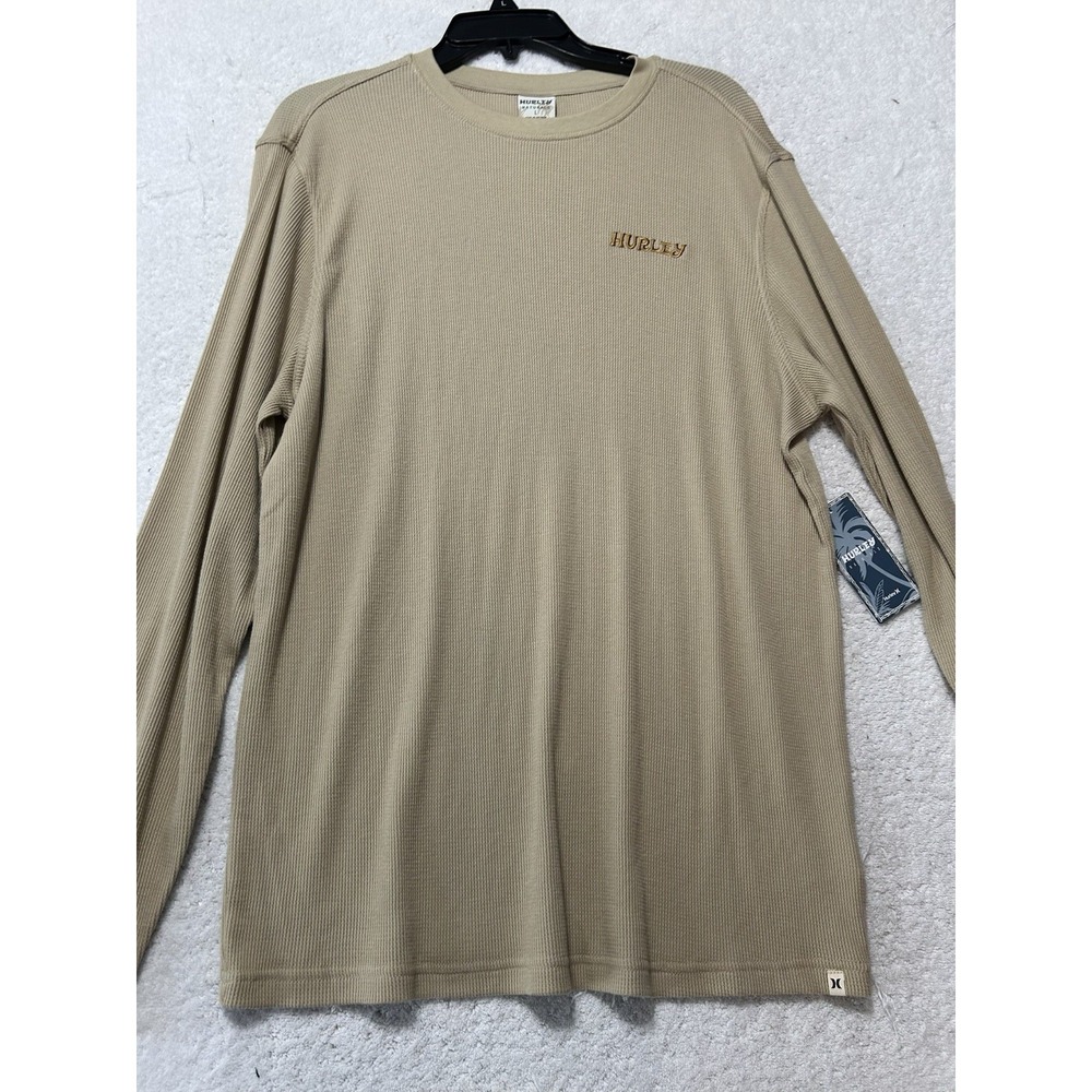 Hurley Naturals Men's Large Long Sleeve Hazelnut Islander Thermal Shirt (B2)